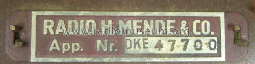 Deutscher Kleinempfänger 1938 DKE38; Mende - Radio H. (ID = 1809613) Radio
