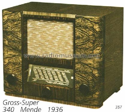 Gross-Super 340GW; Mende - Radio H. (ID = 498) Radio