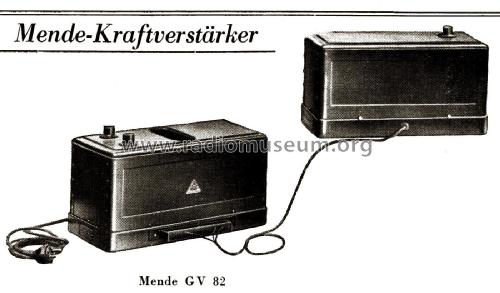 Kraftverstärker-Anlage VG82 ; Mende - Radio H. (ID = 1992168) Ampl/Mixer