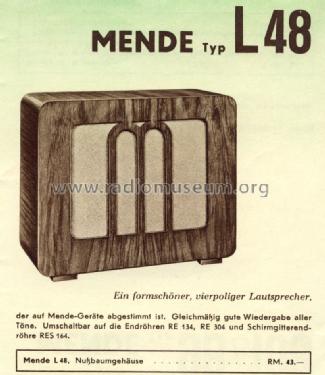L48; Mende - Radio H. (ID = 1390150) Speaker-P
