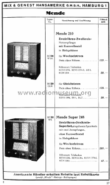 M210-G ; Mende - Radio H. (ID = 1580196) Radio