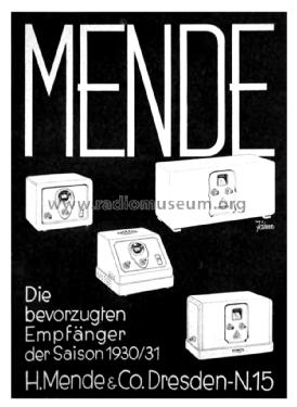 Mende 38 38G ; Mende - Radio H. (ID = 2226073) Radio