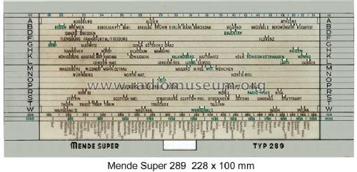 Reflex-Super M289-W ; Mende - Radio H. (ID = 693608) Radio
