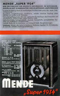 Super S-1934W; Mende - Radio H. (ID = 1979732) Radio