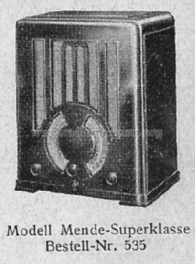 Superklasse ; Mende - Radio H. (ID = 1503737) Radio