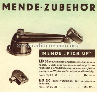 Tonabnehmer ED30; Mende - Radio H. (ID = 1390151) Microphone/PU