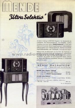 Ultra-Selektiv Kabinett SS; Mende - Radio H. (ID = 1058479) Radio