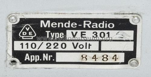 VE301G; Mende - Radio H. (ID = 2865884) Radio