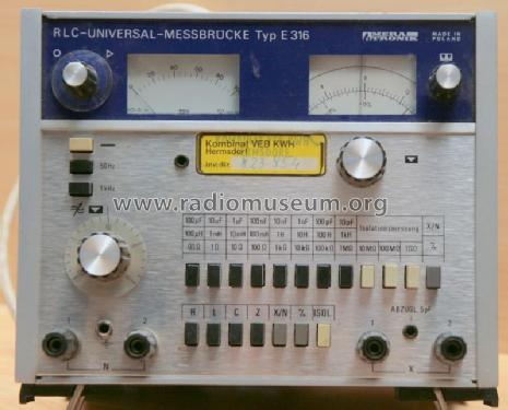 RLC-Universal-Messbrücke E 316; Meratronik SA; (ID = 2485131) Equipment