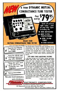 Tube Tester 1000; Mercury Electronics (ID = 473998) Equipment