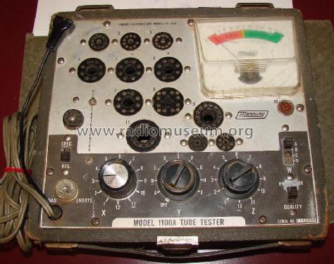 Tube Tester 1100A; Mercury Electronics (ID = 1741548) Equipment