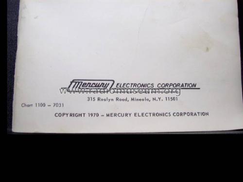 Tube Tester 1100B; Mercury Electronics (ID = 2131144) Equipment