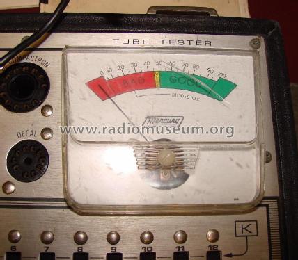 Tube Tester 1100C - 1100CK; Mercury Electronics (ID = 1752980) Equipment