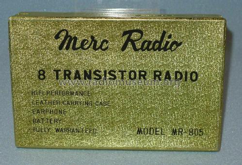Merc Radio Eight Transistor De Luxe 8 MR-805; Mercury Radio & (ID = 2447515) Radio