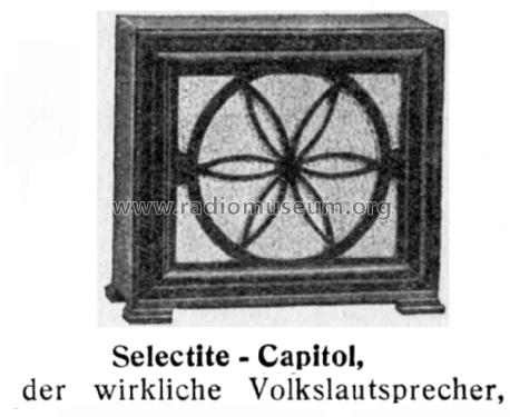 Selectite-Capitol-Lautsprecher ; Merkur VG, (ID = 1262630) Speaker-P
