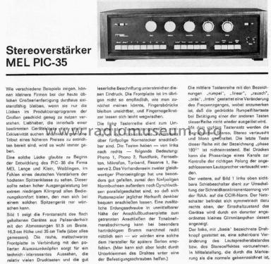 Audioverstärker PIC-35; Messtechnik und (ID = 2206474) Ampl/Mixer