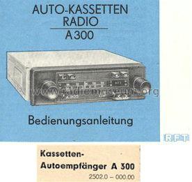 A300; Messgerätewerk (ID = 1211581) Car Radio