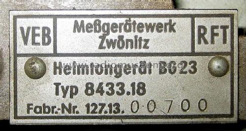 Heimtongerät BG23; Messgerätewerk (ID = 1174714) Reg-Riprod