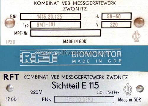Biomonitor BMT-101; Messgerätewerk (ID = 2940965) Medicine