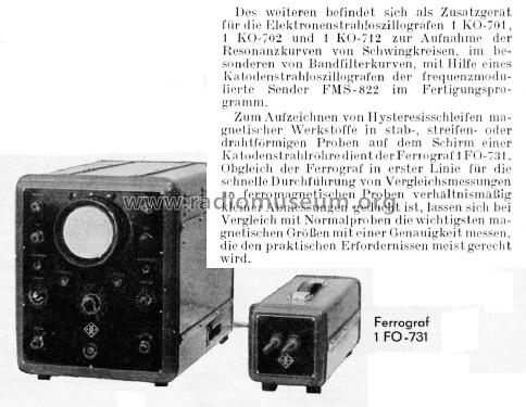 Ferrograf 1FO-731; Messgerätewerk (ID = 2492025) Equipment