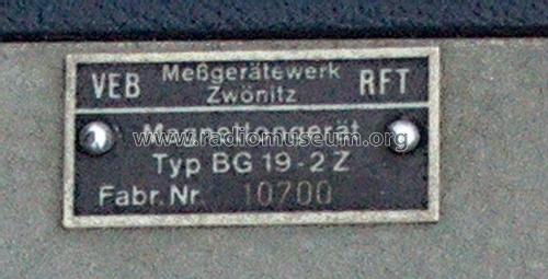 Magnettongerät BG19-2Z; Messgerätewerk (ID = 2450887) Enrég.-R