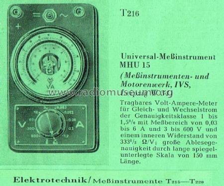 Universalinstrument MHU15; Messinstrumenten- (ID = 2511252) Ausrüstung