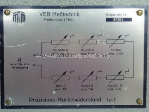 Präzisions-Kurbelwiderstand Typ I; Messtechnik (ID = 1262385) Equipment