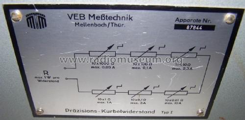 Präzisions-Kurbelwiderstand Typ I; Messtechnik (ID = 1778910) Ausrüstung