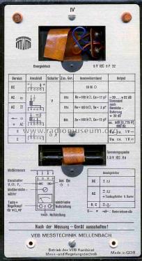 Vielfachmesser IV ; Messtechnik (ID = 1546720) Equipment