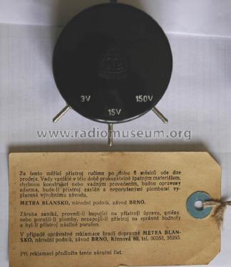 Taschenvolt- und Amperemeter / Radio-Voltmeter DK; Metra Blansko; (ID = 1428031) Equipment