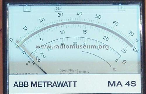 Analog-Multimeter MA4S; Metrawatt, BBC Goerz (ID = 653672) Equipment