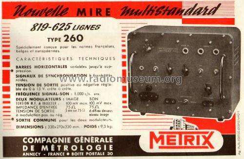 Mire électronique 260; Metrix, Compagnie (ID = 507881) Equipment