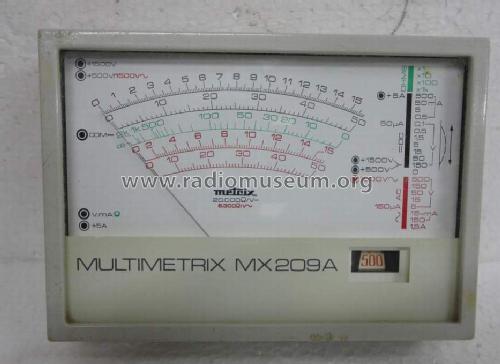 Multimetrix MX209A; Metrix, Compagnie (ID = 1219913) Equipment