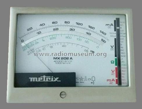 MX202A; Metrix, Compagnie (ID = 1980862) Ausrüstung