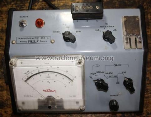 Transistormètre 302A; Metrix, Compagnie (ID = 1952847) Equipment