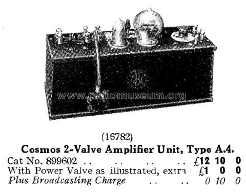 Cosmos 2-Valve Amplifier Unit Type A.4; Metropolitan-Vickers (ID = 1845169) Ampl/Mixer