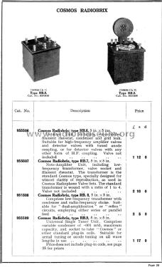 Cosmos Radiobrix Note-Amplifier Unit Type RB.7; Metropolitan-Vickers (ID = 1846073) mod-pre26
