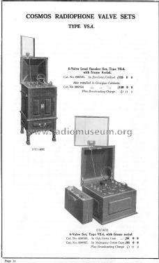 Cosmos Radiophone 6-Valve Loud Speaker Set Type VS.4; Metropolitan-Vickers (ID = 1845555) Radio