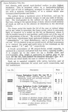Cosmos Radiophone 6-Valve Loud Speaker Set Type VS.4; Metropolitan-Vickers (ID = 1845559) Radio