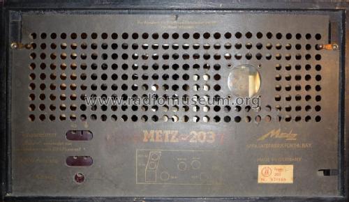 203; Metz Transformatoren (ID = 622057) Radio
