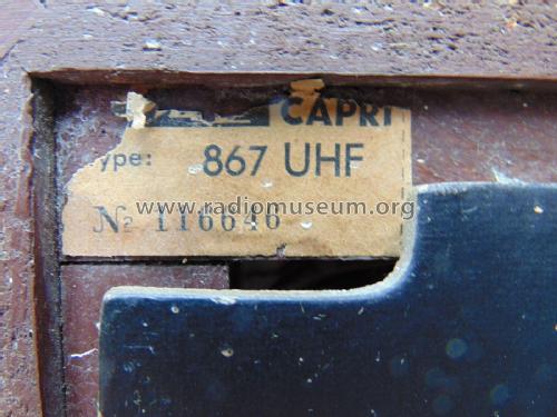 Capri Vollautomatik 867 UHF; Metz Transformatoren (ID = 2559486) Televisore