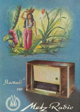 Hawaii W ; Metz Transformatoren (ID = 383641) Radio