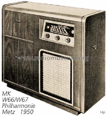 Philharmonie MK/W67-3; Metz Transformatoren (ID = 708225) Radio
