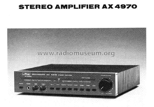 Mecasound Stereo Amplifier AX 4970; Metz Transformatoren (ID = 785289) Ampl/Mixer