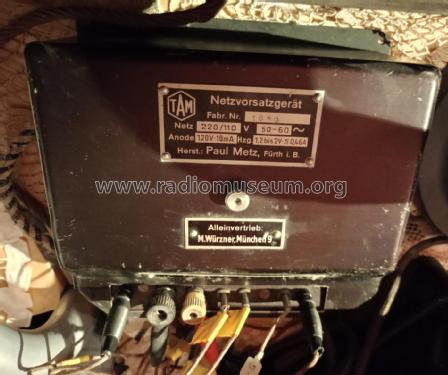 TAM Netzvorsatzgerät ; Metz Transformatoren (ID = 3040455) Aliment.