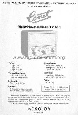 Comet TV493; Mexo Oy, Helsinki (ID = 893904) Radio