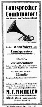 Lautsprecher-Combinator ; Micheler, M.F., (ID = 1922328) Divers
