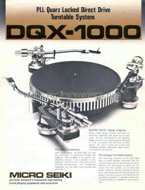 DQX-1000; Micro Seiki Tokyo (ID = 1788650) Sonido-V