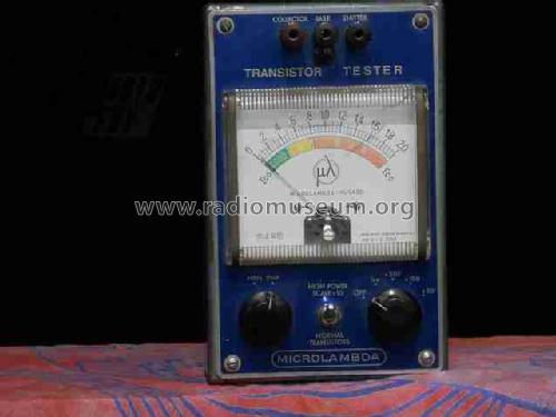 Transistor Tester ; Microlambda, Fusaro (ID = 2089632) Equipment