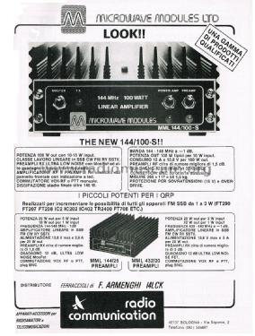 Linear Amplifier MML 144/100-S; Microwave Modules (ID = 2810670) Ampl. RF